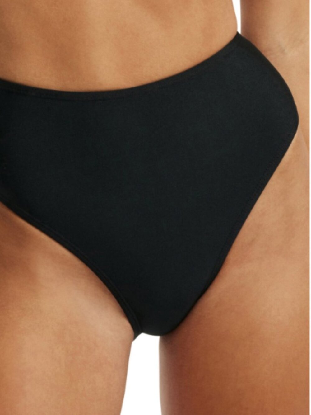 Cotton on Women's High-Waisted Cheeky Bikini Bottoms  Black Size L 11712
